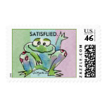 Satisflied Cartoon Frog -2a Postage stamps