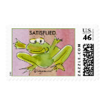 Satisflied Cartoon Frog -5 Postage stamps