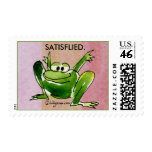 Satisflied Cartoon Frog -6 Postage stamps
