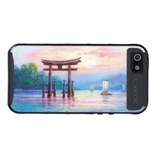 Satta Miyajima Torii and Sailboats japanese art Covers For iPhone 5