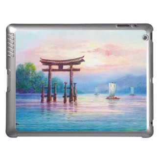 Satta Miyajima Torii and Sailboats japanese art iPad Cases