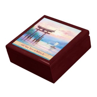 Satta Miyajima Torii and Sailboats japanese art Jewelry Box