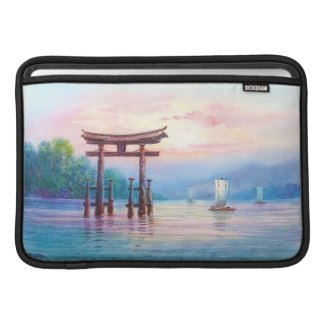 Satta Miyajima Torii and Sailboats japanese art MacBook Air Sleeve