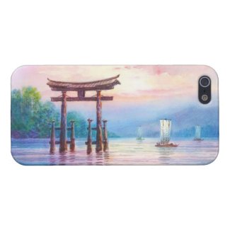 Satta Miyajima Torii and Sailboats japanese art iPhone 5/5S Cover