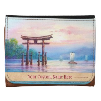 Satta Miyajima Torii and Sailboats japanese art Wallets