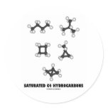 Saturated C4 Hydrocarbons (Chemical Molecules) Round Stickers