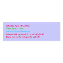 Saturday April 7th, 2012., Time: 5pm-11pm, Plea... Business Cards