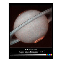 Saturn Aurora Hubble Telescope Photo posters