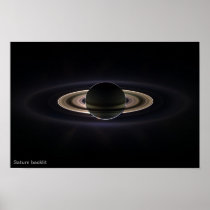 Saturn backlit posters