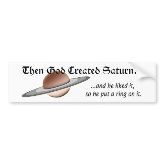 Saturn Bumper Sticker bumpersticker