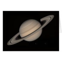 Saturn by Voyager 2 Greeting Card