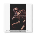 Saturn Devouring His Son From The Pinturas Negras Fridge Magnets