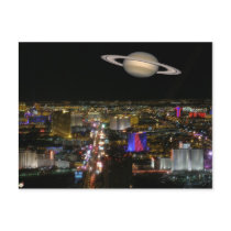 Saturn & Las Vegas Strip Postcards