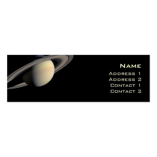 Saturn Profile Card Business Cards (front side)