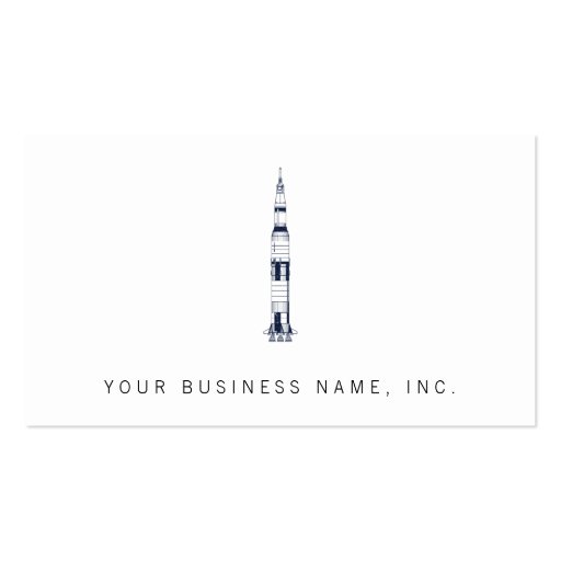 Saturn Rocket Business Card Templates (front side)