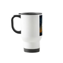 Saturn the planet with rings around mug