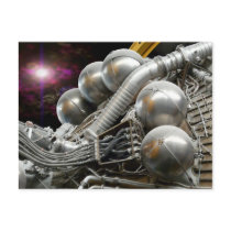 Saturn V Rocket Engine postcard