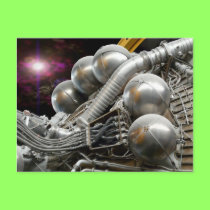 Saturn V Rocket Engine postcard