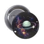 Saturn with Rings Pinback Buttons