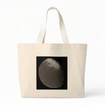 Saturn's 3rd Largest Moon Iapetus Taken by Cassini Tote Bags