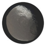 Saturn's 3rd Largest Moon Iapetus Taken by Cassini Round Stickers