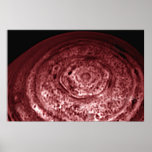 Saturn's Active North Pole 52x35 (52x35) Posters
