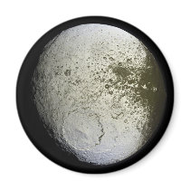 Saturn's Moon Iapetus as seen by the Cassini probe Fridge Magnets