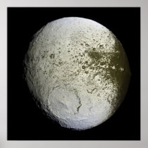 Saturn's Moon Iapetus as seen by the Cassini probe Print