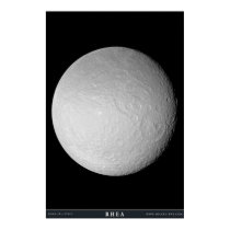 Saturn's Moon Rhea posters by solarviews Saturn's Moon Rhea posters