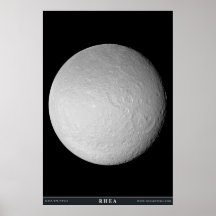 Saturn's Moon Rhea Print