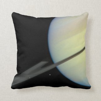Saturn's Moons - Frame 2 Throw Pillow
