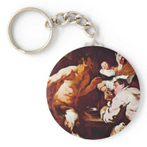 Satyr With Peasants By Liss Johann (Best Quality) Key Chain