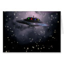 Saucer against night sky cards by fdavies Saucer against night sky cards