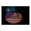 Saucer, Reflecting The American Flag posters by fdavies Saucer, Reflecting The American Flag posters