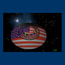 Saucer, Reflecting The American Flag posters
