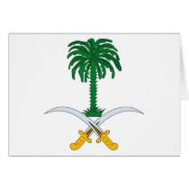 Saudi Arabia Coat of Arms cards by FlagTshirts Saudi Arabia Coat of Arms cards