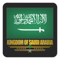 Saudi Arabia Flag Square Stickers