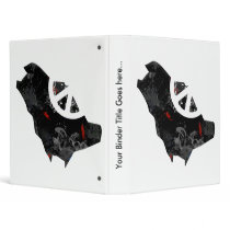 Saudi Arabia Trendy Peace Sign with Saudi map Binder