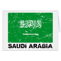 Saudia Arabia Vintage Flag Cards