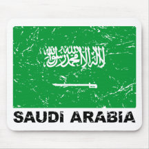 Saudia Arabia Vintage Flag Mousepad