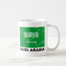 Saudia Arabia Vintage Flag Mugs