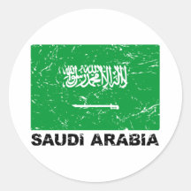 Saudia Arabia Vintage Flag Stickers