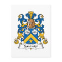 Saulnier Family Crest postcards