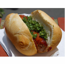 Sausages Rolls Chimichurri Sauces photo sculptures