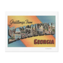 Savannah, Georgia - Large Letter Scenes Postcard