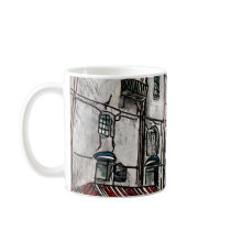 Savannah Georgia River Street art drawing Coffee Mug