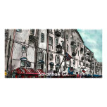 Savannah Georgia River Street art drawing Personalized Photo Card