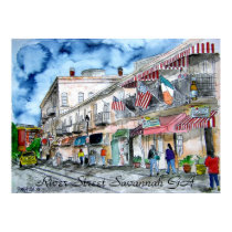 Savannah Georgia River Street cityscape art print by dereklovessheila Savannah Georgia River Street cityscape art print