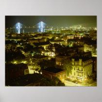 Savannah Georgia Skyline Posters