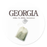 Savannah Georgia Tea Party Round Sticker